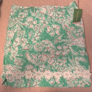 Lilly Pulitzer Green Floral Skirt